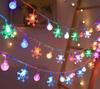 Luces LED cuidadosamente seleccionadas, Luces decorativas de bola de burbujas de copo de nieve, Guirnaldas de luces estrelladas, Luces ambientales, Luces solares USB de moda, Blanco cálido