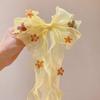 Accesorios para el Cabello de Niña Flor Lazo de Cinta de Gasa Larga Pasador Tejido de Cabello Diosa Flor para el Cabello Accesorios para el Cabello Tocado