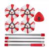 Kit de acessórios para mop O-Cedar/Vileda, cabeça triangular de microfibra, rotação 360 graus