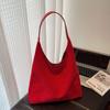 Bolso Cruzado Estilo Coreano Bolso de Gamuza Nuevo para Mujer Versátil Transfronterizo Bolso de Hombro Retro Gran Capacidad Bolso Tote para Viajar