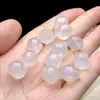 Colgante de Cabeza de Gato Linda Ágata de Hielo Natural Chalcedony Blanco Congelado Lichi Agujero Pasante Gato sin Rostro Accesorios para Pulseras DIY