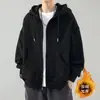 Sudadera Cardigan Pesada para Hombre Marca Americana de Moda Ropa para Hombre de Primavera y Otoño Tops de Pareja Chaqueta de Otoño Abrigo con Capucha