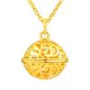 Colgante de Oro Laminado Oro Lao Colgante de Campana de Palacio Tallado Contador Mismo Método Antiguo Herencia Collar Inteligente Femenino