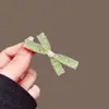 Pinza de Pelo con Lazo de Cristal de Moda Coreana para Mujer, Nuevo Clip para Flequillo Lateral de Verano con Sentido de Atmósfera, Pinza de Pato