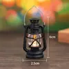 Lanterna de pônei vintage lâmpada de vela eletrônica luz noturna LED lanterna de querosene de Natal externa lanterna de vento portátil lanterna pequena