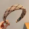 Diadema dulce a cuadros de dopamina para mujer, fresca y casual para el uso diario, diadema de corona alta para maquillaje y lavado de cara, accesorio para el cabello