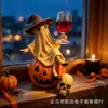 Fantasma Fofo Lendo Fantasma Balançando Poste de Luz Fantasma Lendo Ornamento Estátua de Fantasma de Halloween Presente