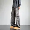 Controle de Preço 79 Calças Cargo Longas Casuais Retas Largas Tie-Dye Sujas Estilo Retrô Americano para Homens, Novas para Todas as Estações