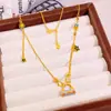 2026 Nuevo Estilo Latón Chapado en Oro Esmalte Floral Ruyi Candado Collar, Elegante y Hermosa Cadena de Candado para Mujeres, Cadena para la Clavícula