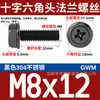Tornillo de Brida Hexagonal Externo de Acero Inoxidable 304 Negro Grado Industrial Gwm Almohadilla Antideslizante En Stock
