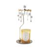Set de Velas Navideñas con Aroma a Oro y Disco Delgado en Stock del Fabricante con Candelabro de Linterna Giratoria, Regalo Festivo para el Hogar