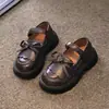 Zapatos de Princesa de Cuero para Niñas 2026 Nuevo Estilo Primavera y Otoño Moño para Niña Pequeña Zapatos de Baile de Rendimiento Suela Suave Bailarinas para Bebé