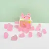 Celebridade da Internet Porquinho Fofo Luminoso Resina de Simulação Acessórios para Joias DIY Cola Creme Capa de Celular Material Cartoon Feito à Mão