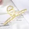 Clip de aleación retro dorado mate grande simple coreano de metal tipo tiburón nuevo pasador para el pelo para la parte posterior de la cabeza accesorios para el cabello