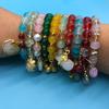 Pulsera color degradado Pulsera de jade perla Princesa fresca linda delfín Margarita pulsera elástica regalo