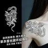 Tatuajes Temporales de Jugo Herbal Floral y Serpiente Impermeables a Prueba de Sudor Acabado de Alta Gama para Hombres y Mujeres Brazo Clavícula Cintura Lateral No Reflectantes