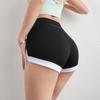Pantalones cortos deportivos de verano ajustados de cintura alta para yoga, correr, correr, sin vergüenza, línea de tres puntos para uso exterior.
