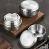 Tazón de Acero Inoxidable 304 para Uso Doméstico y de Restaurante, Tazón de Arroz Aislado Doble Capa Anti-quemaduras Estilo Coreano, Tazón Grande para Fideos con Tapa