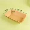 Charola rectangular desechable de papel kraft, plato grande para barbacoa, vajilla para asar al aire libre, grado alimenticio para uso doméstico