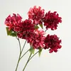 Flor de Simulación Tres Cabezas Flor de Camote Adorno para el Hogar Sala de Estar Ramo Escena de Boda Flor Decorativa Artificial Arte Decorativo Flor Material