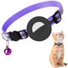 Coleira para Gato com Airtag e Sino, Refletiva, Anti-Perda, Capa Protetora de Silicone, Coleira Pequena para Pescoço de Gatos para Evitá-los de se Perderem