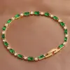Pulsera para Mujer, Pulsera de Cristal Blanco, Lujo Ligero, Sensación de Alta Gama, Pulsera de Cristal para Pareja Fantasma Verde, Popular Joyería de Pulsera Tennis