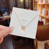 Moda Coreana Acero de Titanio con Circonita Microincrustada Accesorios para Collar Versátil Elegante Collar con Colgante Cadena para Clavícula de Lujo Ligero Gama Alta