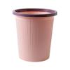 Lixeira de Plástico para Uso Doméstico com Cores Contrastantes Cesto de Lixo para Vaso Sanitário Banheiro Sala de Estar Criativo Simples Anel de Pressão Atacado