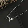 Produto Popular de Comércio Exterior de Luo Chen: Colar com Pingente de Laço de Borboleta Estilo Doce e Descolado da Moda para Meninas, Corrente de Clavícula Fashion