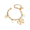 Elementos de Moda: Lazo, Colgante de Perla, Multielemento, Elegante Collar para Clavícula, Juego de Pulseras Resistente al Agua, Nuevo Estilo para Mujeres