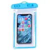 Capa de Celular Luminosa à Prova d'Água Popular, Bolsa Impermeável para Celular de PVC Transparente Compatível com Tela de Toque, Capa de Celular à Prova de Chuva para Entregadores