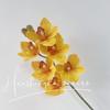 Orquídeas Cymbidium de seis cabezas impresas en 3D Flores artificiales para decoración de escena de boda, Flores falsas para decoración de sala de estar, mesa de comedor y arreglo floral
