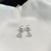 Pendientes Sencillos y Elegantes de Perla y Circonita que Se Pueden Usar de Dos Formas, con un Estilo Vintage y una Sensación de Lujo, Pendientes de Alta Gama para Mujer