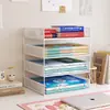 Organizador de arquivos de mesa multicamadas, estante de livros de armazenamento multicamadas, prateleira de armazenamento, material de escritório