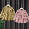 Delantal infantil, babero de manga larga para comer, bata impermeable y resistente a las manchas para bebés niñas, vestido tipo bata de pana para bebé, ropa protectora