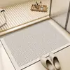 Alfombrilla de Baño Estilo Crema Transfronteriza Alfombrilla para Inodoro Absorbente de Agua Secado Rápido Resistente a la Suciedad Antideslizante Diatomeas Acolchado Alfombrilla para Pies