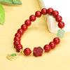 Pulsera de Cinnabar Aiyu Pulsera de Arena Dorada Morada Colgante de Fortuna Colgante de Calabaza Fábrica Venta al por Mayor Transmisión en Vivo Dropshipping S2123004