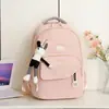 Mochila Casual de Color Sólido Fresca y Elegante para Tutoría 2026 Nueva de Gran Capacidad Bolsa para Computadora Moda Coreana
