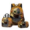 2024 Novo Produto Thewildrobot-Mochila Escolar Robô Selvagem Lancheira Estojo de Lápis de Camada Dupla Conjunto de Três Peças