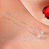 Plata de Ley 925 Cubo de Rubik Línea Larga para la Oreja Aretes con Borla de Moda Novedad Otoño e Invierno 2022 para Mujer