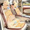 Cojín de Coche de Oso de Dibujos Animados Lindo Verano Panal Transpirable Cómodo Antideslizante Asiento de Coche Cojín Fresco Cojín Monolítico