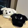 Perro Lindo Enojado Orejas Peludas Boina Invierno Cálido para Mujer Marrón Relleno Versión Grande Gorra de Béisbol