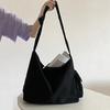 Grande Promoção - Bolsa de Ombro Cruzada de Lona Casual e Simples, Estilo Coreano, Grande Capacidade, com Nó, Moderna e Versátil