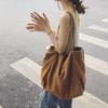 Bolso de Lona de Moda de Corea del Sur Bolso de Hombro para Mujer Artístico Estudiantil Combinable Portátil de Gran Capacidad Bolsa de Compras