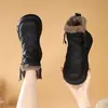 Botas de Nieve de Moda para Mujer 2026 Nuevo Estilo Invierno Botas de Nieve del Noreste Zapatos de Algodón con Forro de Terciopelo Espeso Cálido Suave Botines de Piel