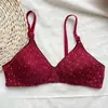 Comércio Exterior Transfronteiriço Roupa Íntima Feminina Bolinhas Fina Duas Fileiras de Colchetes Sem Aro Confortável Sutiã Push-Up Fabricante