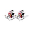 Pesadilla Antes de Navidad Transfronteriza Lámina Termoencogible Pendientes de Resina Calavera Jack Lisa Personalizados Pendientes Acrílicos Asimétricos
