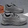 Zapatos Nuevos de Primavera para Hombre, Zapatos Deportivos de Cuero Transpirables, Zapatos Casuales de Running para Hombre, Modernos, Versátiles, de Suela Blanda, Impermeables, Zapatos de Papá
