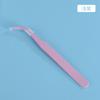 Pinzas 113 para pestañas postizas largas con punta curva puntiaguda de acero inoxidable rentables pinzas tamaño pequeño clip de pluma dorado pinzas de regalo gratis rosa