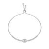 Pulsera Nueva de Plata Esterlina S925 para Mujer de Lujo Ligero de Alta Gama con Diseño Geométrico de Trébol de Cuatro Hojas con Zircón y Diamante Rai Pulsera de Tenis para Mujer
